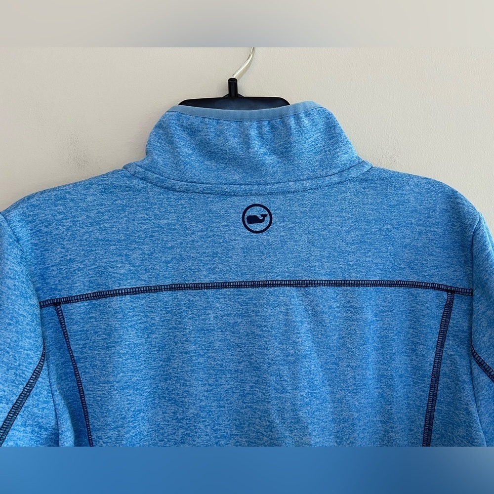 Vineyard Vines Palmetto Quarter-Zip Long Sleeve Performance Pullover Blue, S - Picture 8 of 10